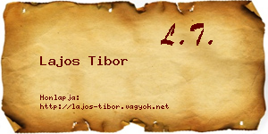 Lajos Tibor névjegykártya